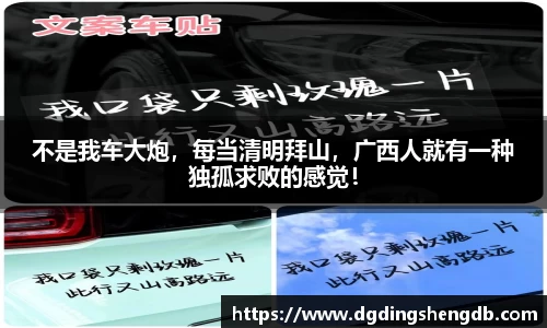 不是我车大炮，每当清明拜山，广西人就有一种独孤求败的感觉！